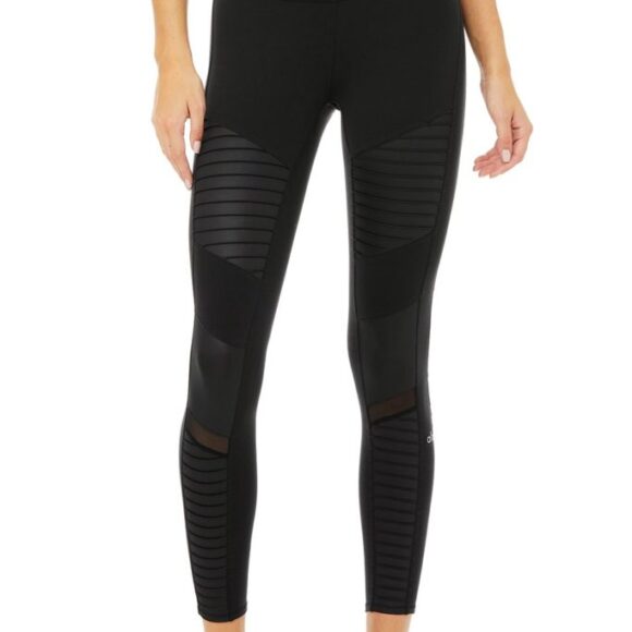 7 8 High-Waist Moto Legging black3