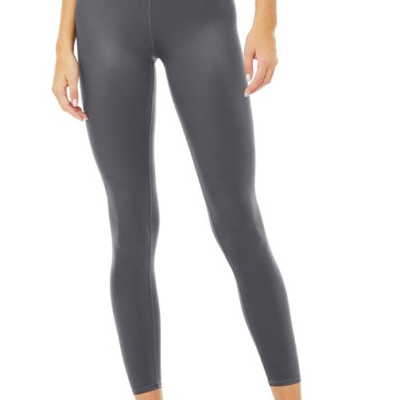 7 8 High-Waist Shine Legging grey1