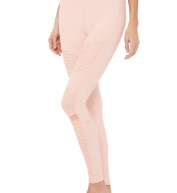 High-Waist Moto Legging Pink2