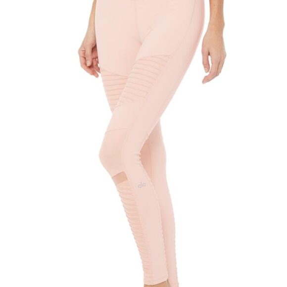 High-Waist Moto Legging Pink2
