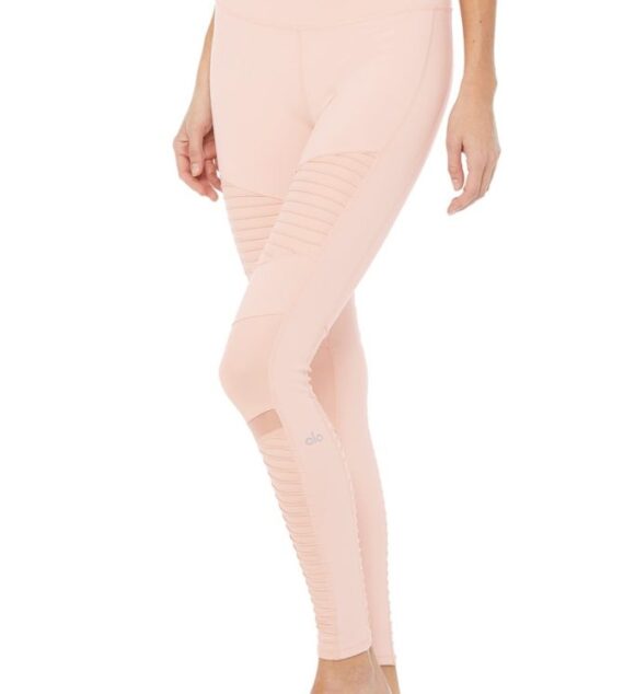 High-Waist Moto Legging Pink2